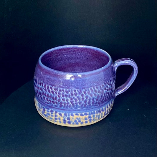 Purple Carved Mug